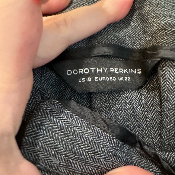 Dorothy Perkins (UK Brand) herringbone grey slacks - Picture 3 of 3
